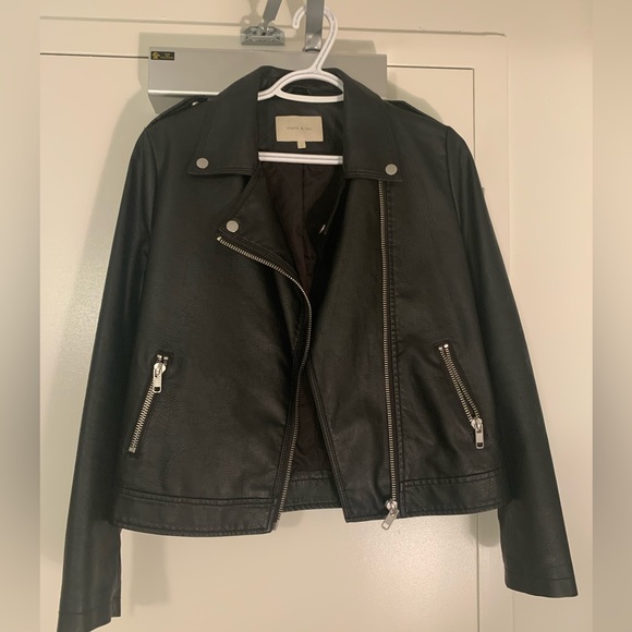 Monk & Lou Vegan Leather Jacket - Size Small, Black - Picture 1 of 2